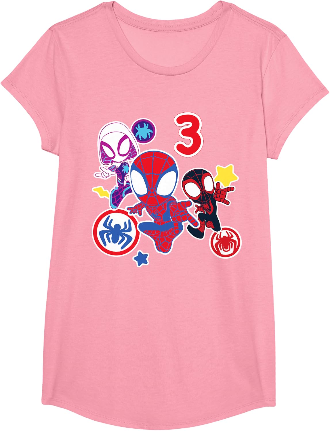 Spidey and His Amazing Friends Birthday T-Shirt for 3-Year-Olds | Fun Design & Comfortable Fit