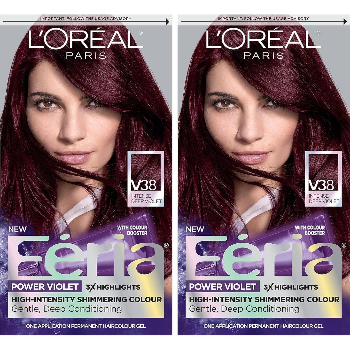 L’Oreal Paris Feria Hair Color - High Intensity Jet Black Dye for 3X Highlights | 1 Kit
