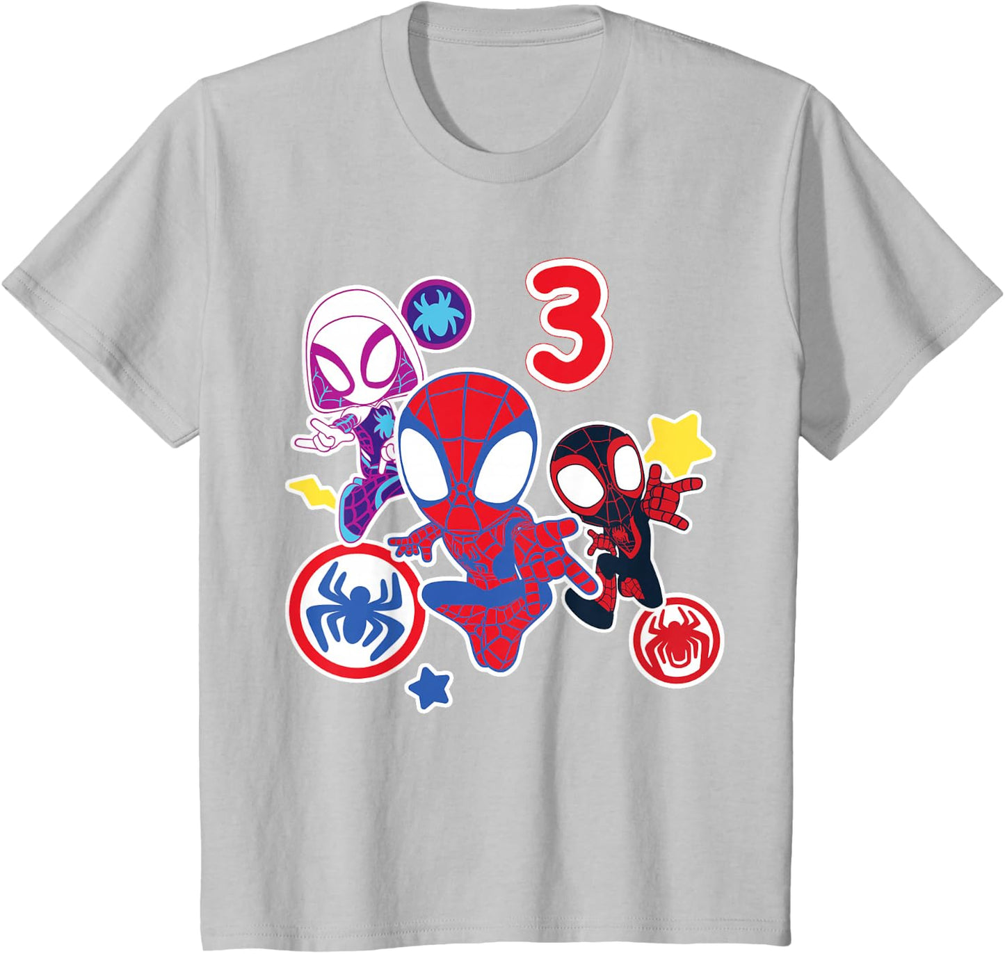 Spidey and His Amazing Friends Birthday T-Shirt for 3-Year-Olds | Fun Design & Comfortable Fit