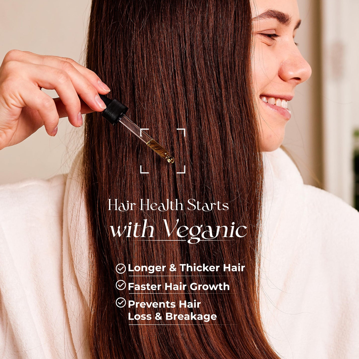 Veganic Natural Hair Growth Oil for Women infused with 10 Premium Botanic Oils plus Organic Rosemary Oil for Hair Growth | Salon-Grade Volumizing & Nourishment | Non-GMO Verified | 30-Day Supply