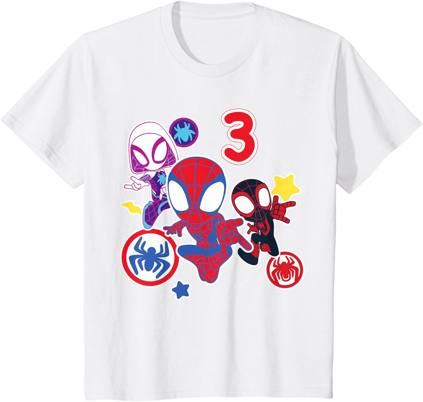 Spidey and His Amazing Friends Birthday T-Shirt for 3-Year-Olds | Fun Design & Comfortable Fit