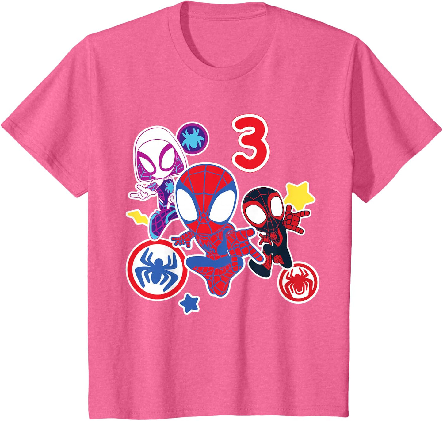 Spidey and His Amazing Friends Birthday T-Shirt for 3-Year-Olds | Fun Design & Comfortable Fit