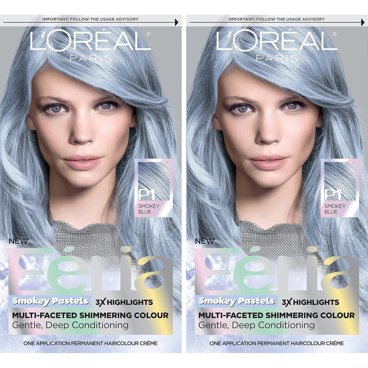 L’Oreal Paris Feria Hair Color - High Intensity Jet Black Dye for 3X Highlights | 1 Kit