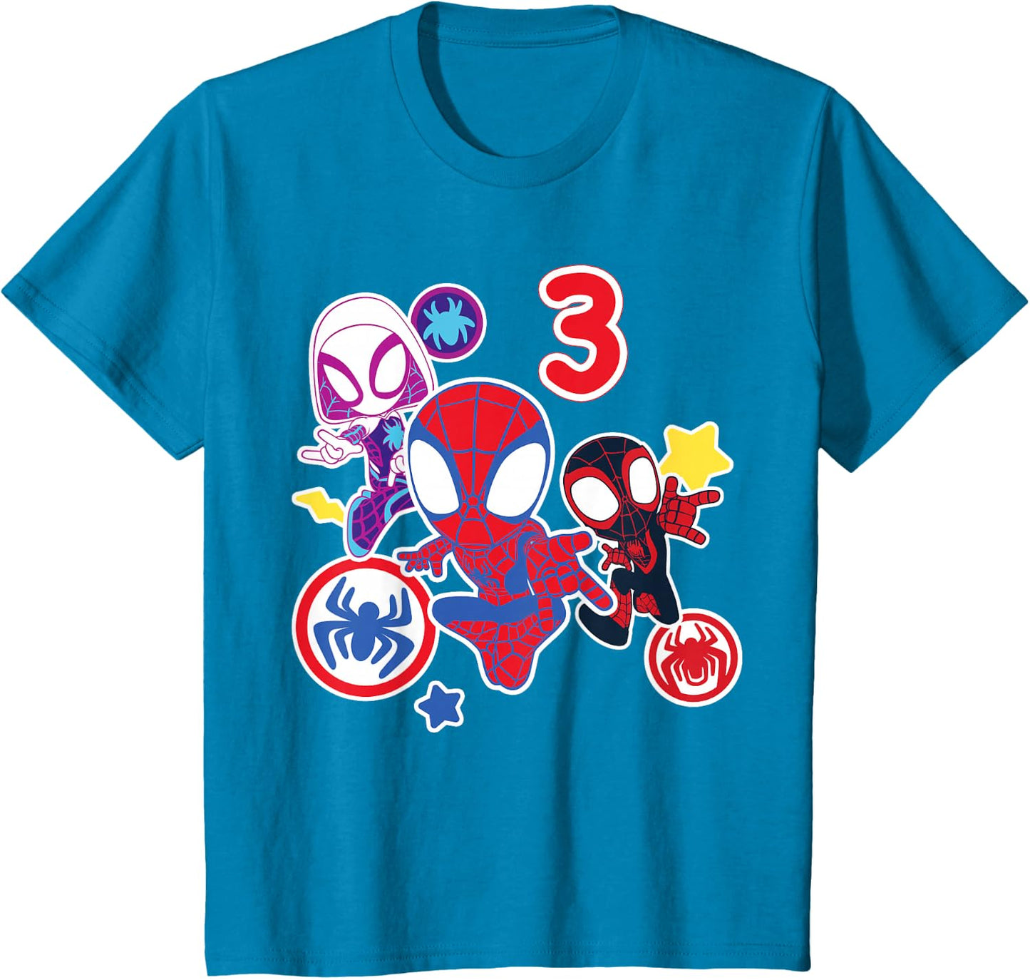 Spidey and His Amazing Friends Birthday T-Shirt for 3-Year-Olds | Fun Design & Comfortable Fit