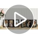 Black Triple 4x6 Picture Frame - Vertical Trifold Design