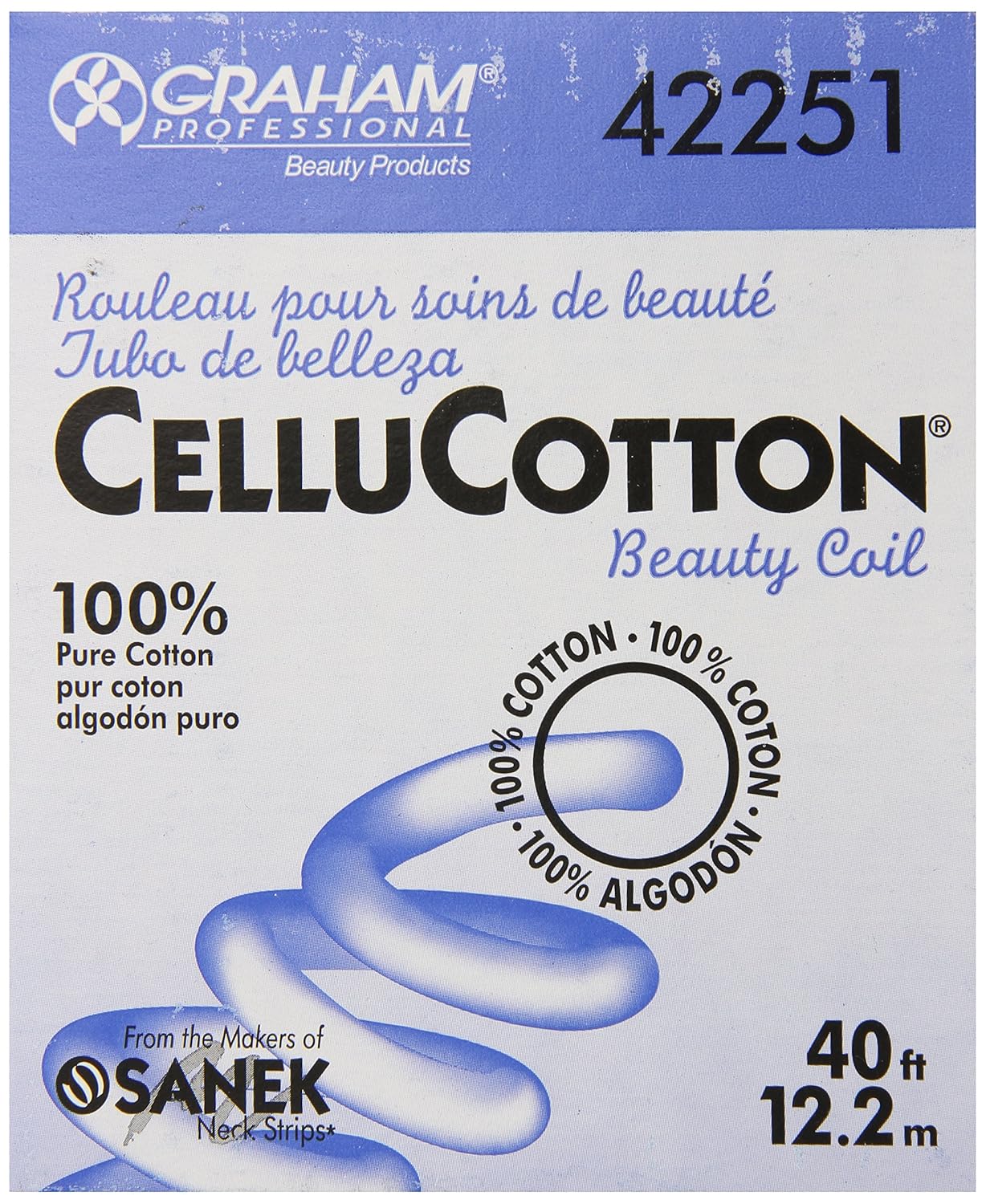 Graham Cellucotton Beauty Coil - 40 Feet of Soft, Durable Cotton for Hair Styling