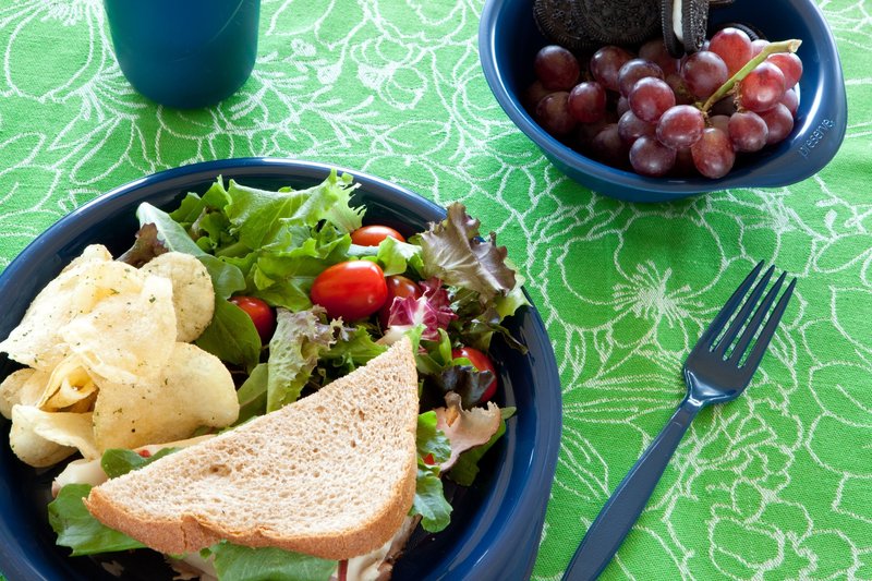 Preserve Reusable BPA Free Everyday Tableware Dish Set for 4 with Utensils - Made from Recycled Plastic - 4 Plates, 4 Bowls, 4 Cups and 24 pieces of Cutlery - Midnight Blue