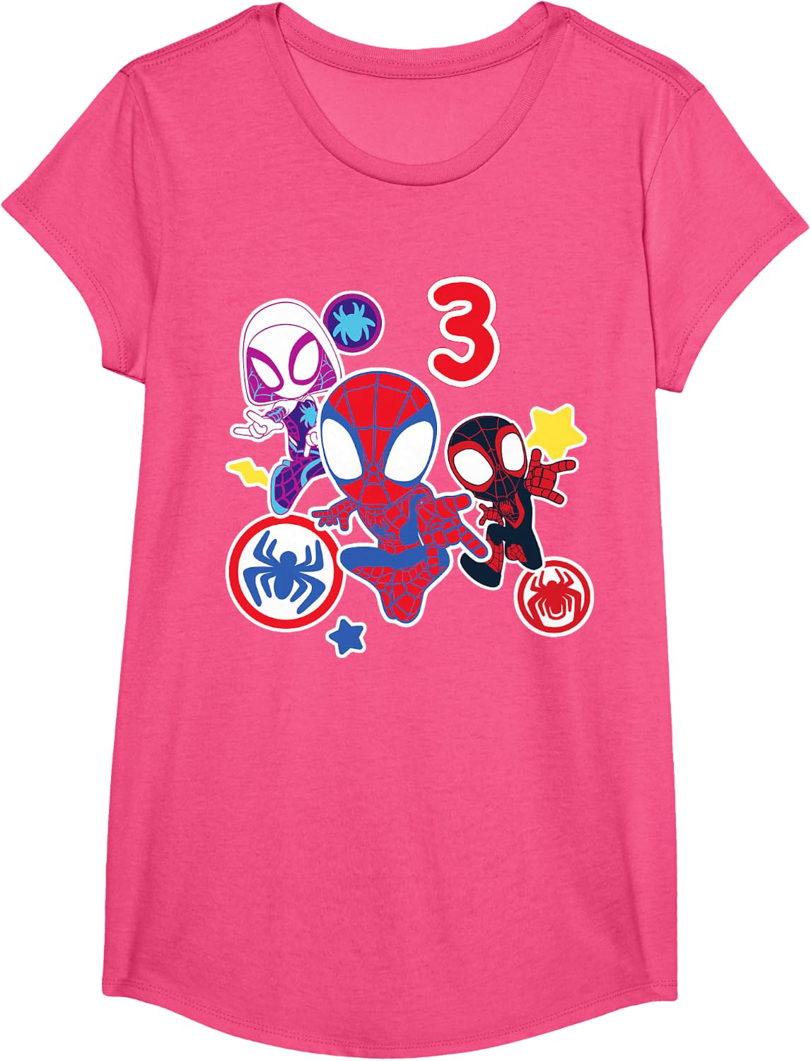 Spidey and His Amazing Friends Birthday T-Shirt for 3-Year-Olds | Fun Design & Comfortable Fit