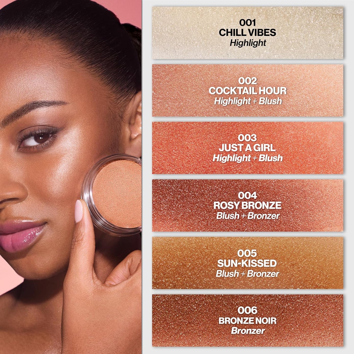 Revlon Glimmer Super Balm - Multi-Use Glow Face Makeup | Cream Bronzer, Highlighter & Blush, 003 Just a Girl, 0.06 oz