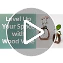 MIGAKU HOME Solid Wood Frame Glass Test Tube Vase for Hydroponics