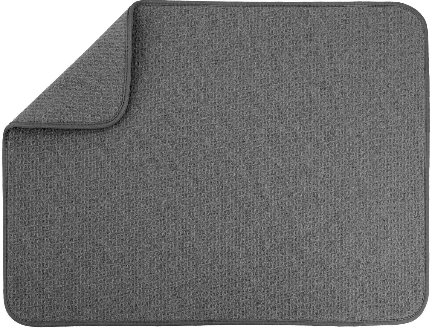 S&T INC. Dish Drying Mat, 18" x 24", XL, Charcoal Grey