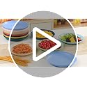 Quatish 10-Piece Reusable Plastic Dinner Plates - 8 Inch, Lightweight & Unbreakable, Dishwasher & Microwave Safe