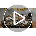 Oudain 3-Pack 60th Birthday Tablecloths - Black & Gold, 84-Inch