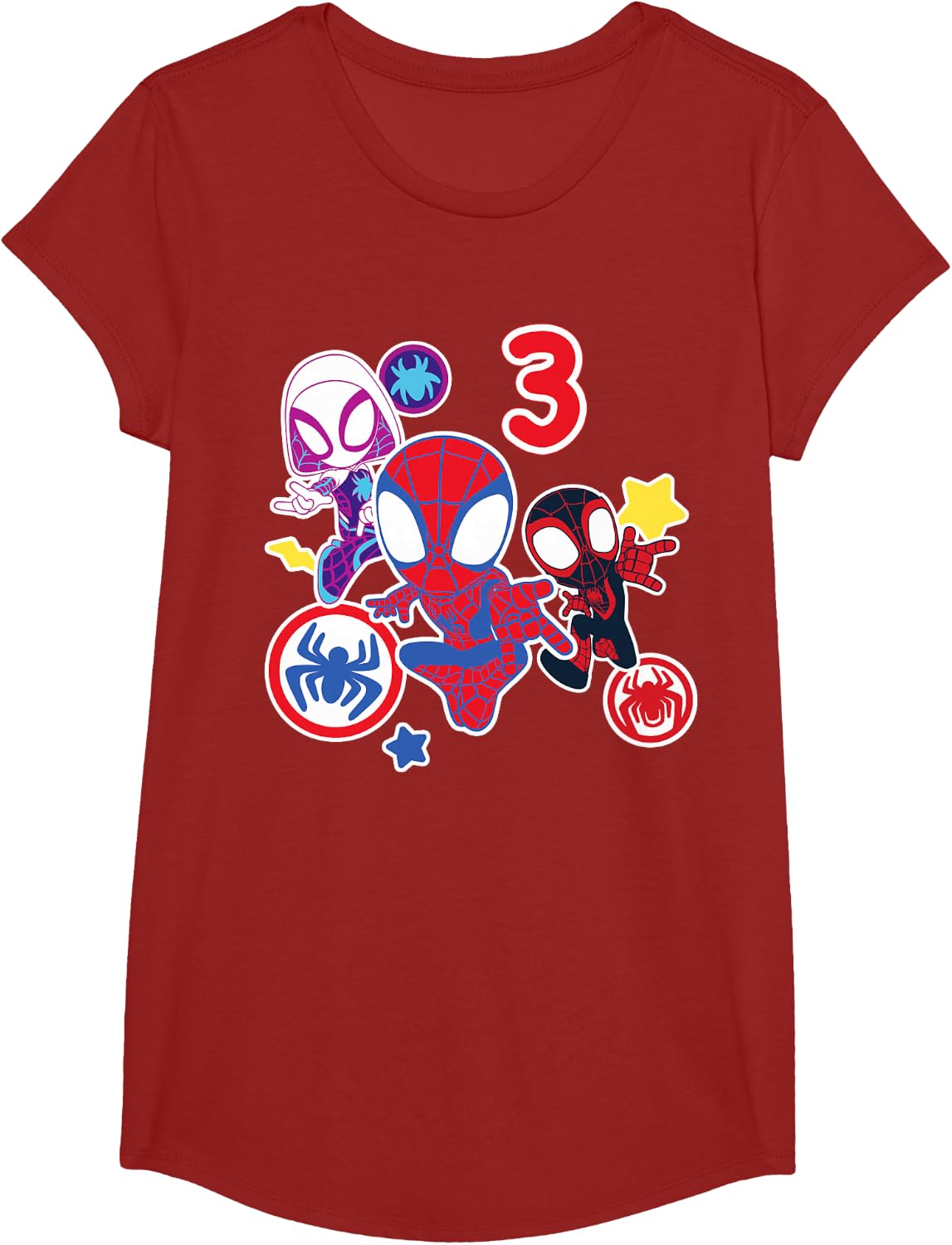 Spidey and His Amazing Friends Birthday T-Shirt for 3-Year-Olds | Fun Design & Comfortable Fit