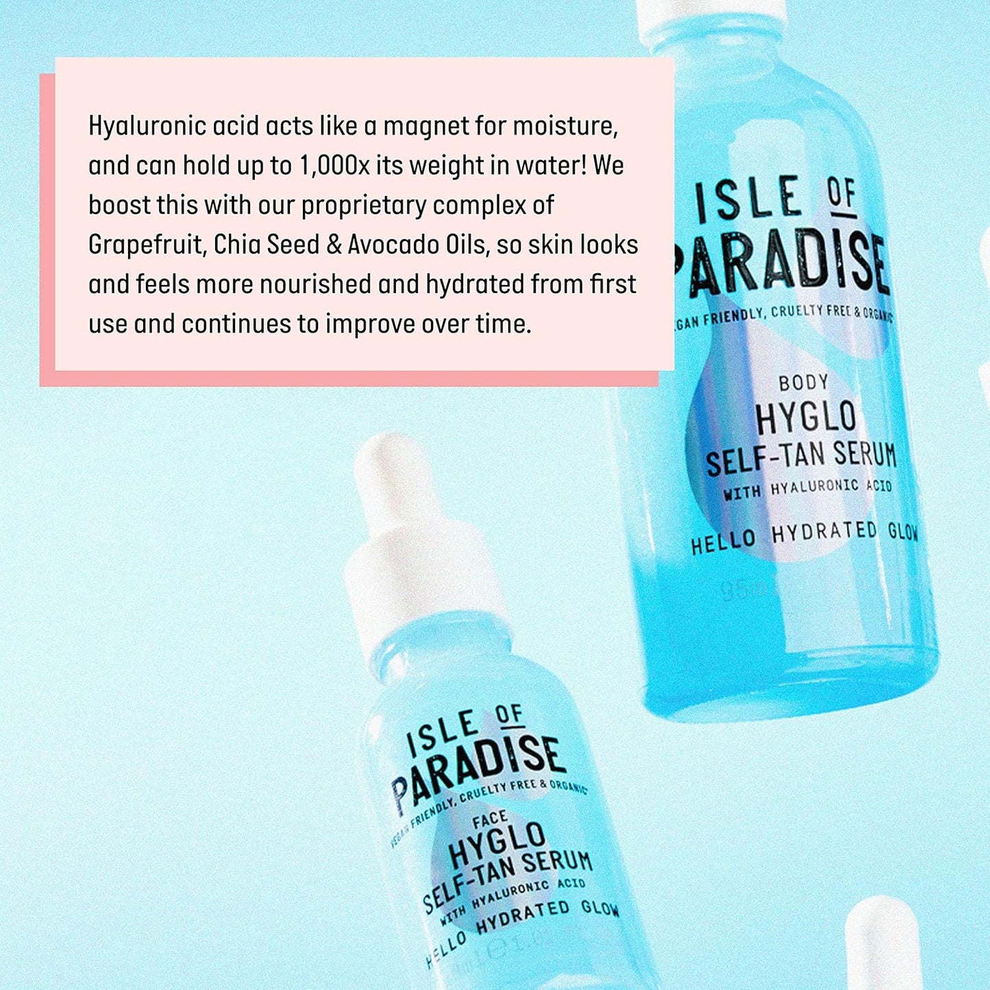 Isle of Paradise Hyglo Self-Tan Serum - Hydrating Face Tanning Formula with Hyaluronic Acid | 1.01 fl. oz.