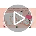Rose Gold Personalized Initial Compact Mirror & Makeup Bag Set - Custom Gift for Women