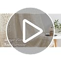 Jubilantex Black Lace Sheer Curtains with Leaf Buds Pattern - 52" W x 63" L, Light Filtering, 2 Panels