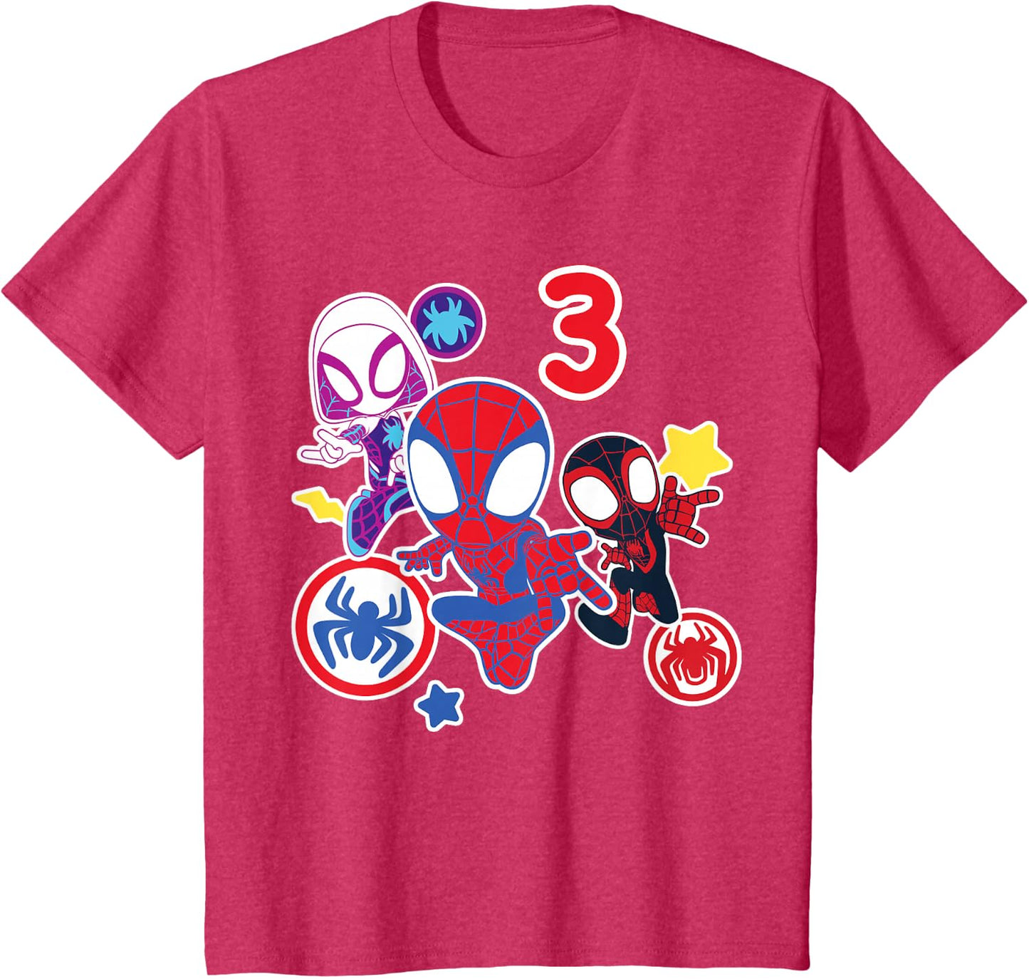 Spidey and His Amazing Friends Birthday T-Shirt for 3-Year-Olds | Fun Design & Comfortable Fit