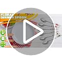 Ceramic Handle Stainless Steel Tablespoons Set of 6 - Floral Design