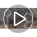 Qinxinmir 10X Magnifying Travel Makeup Mirror with 3-Color LED Lighting