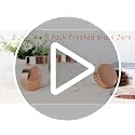 Cositina 4 Pack 7oz Frosted Glass Cosmetic Jars with Rose Gold Lids
