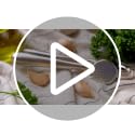 Professional Garlic Press - Easy Squeeze, Rust Proof, Rose Golden