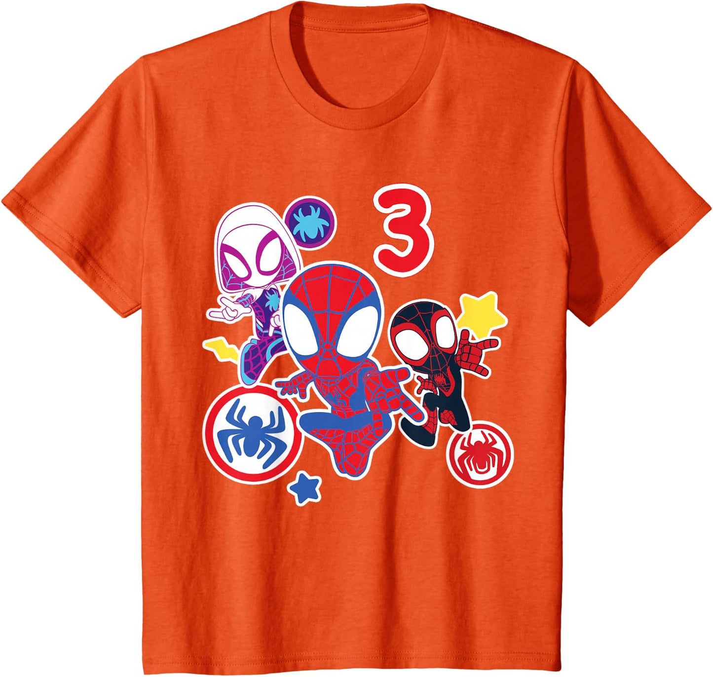 Spidey and His Amazing Friends Birthday T-Shirt for 3-Year-Olds | Fun Design & Comfortable Fit
