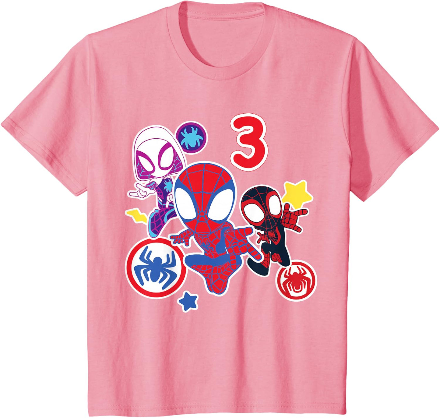 Spidey and His Amazing Friends Birthday T-Shirt for 3-Year-Olds | Fun Design & Comfortable Fit