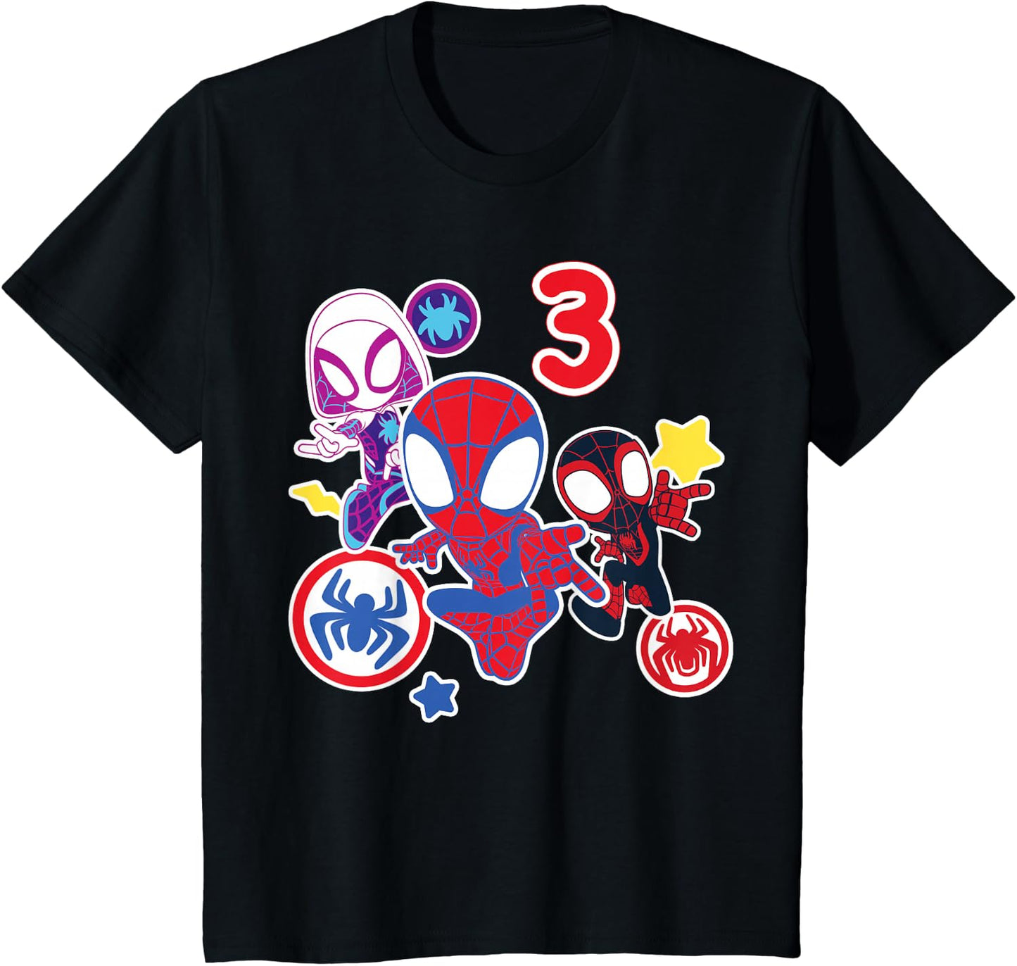 Spidey and His Amazing Friends Birthday T-Shirt for 3-Year-Olds | Fun Design & Comfortable Fit