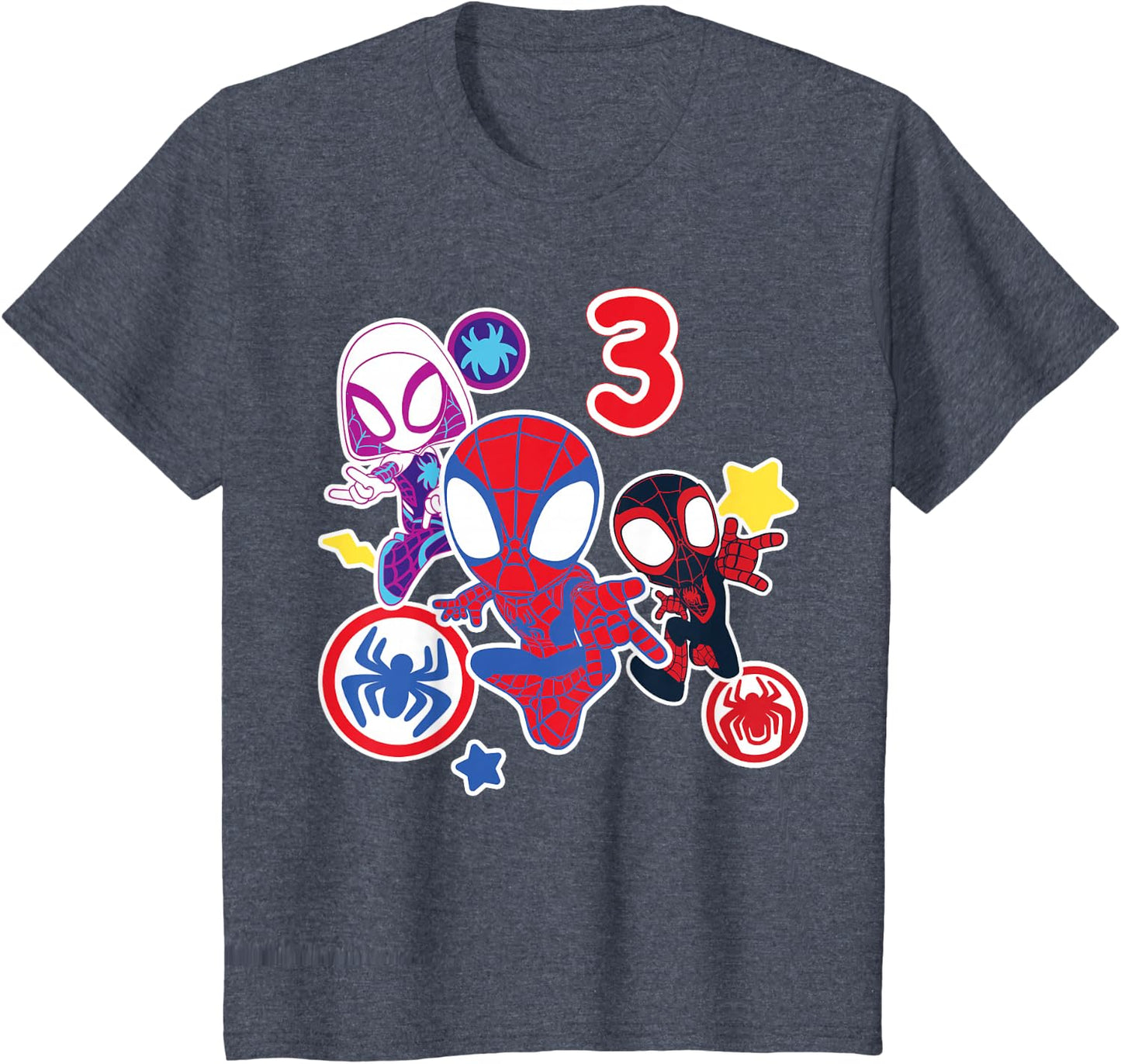 Spidey and His Amazing Friends Birthday T-Shirt for 3-Year-Olds | Fun Design & Comfortable Fit