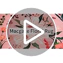 Macgace 2x3 Floral Rug - Washable Non-Slip Entryway Carpet for Girls Bedroom