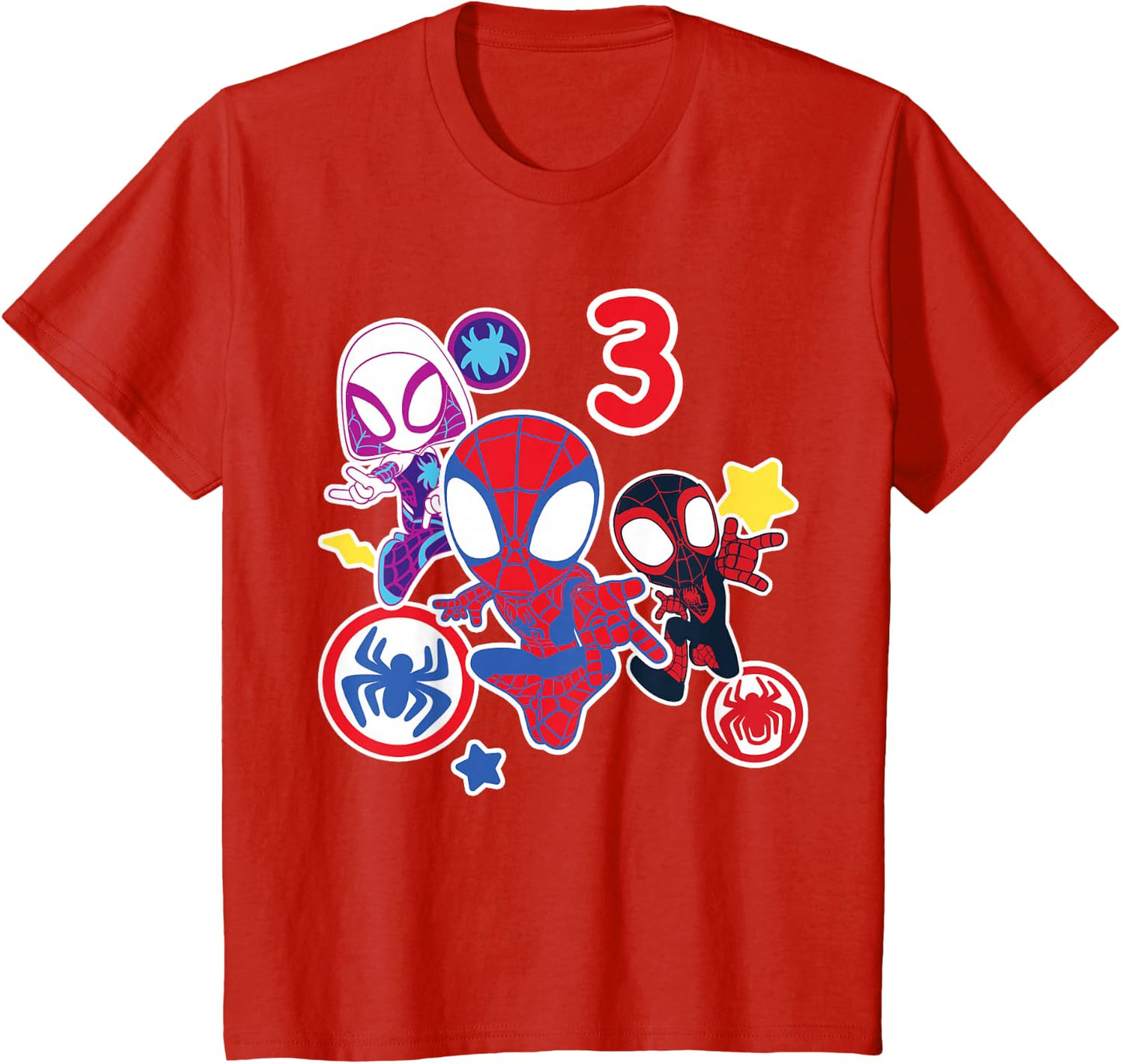 Spidey and His Amazing Friends Birthday T-Shirt for 3-Year-Olds | Fun Design & Comfortable Fit