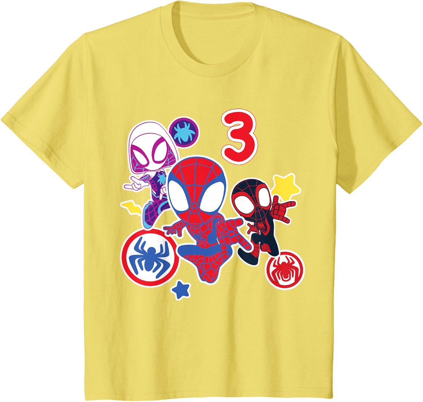 Spidey and His Amazing Friends Birthday T-Shirt for 3-Year-Olds | Fun Design & Comfortable Fit