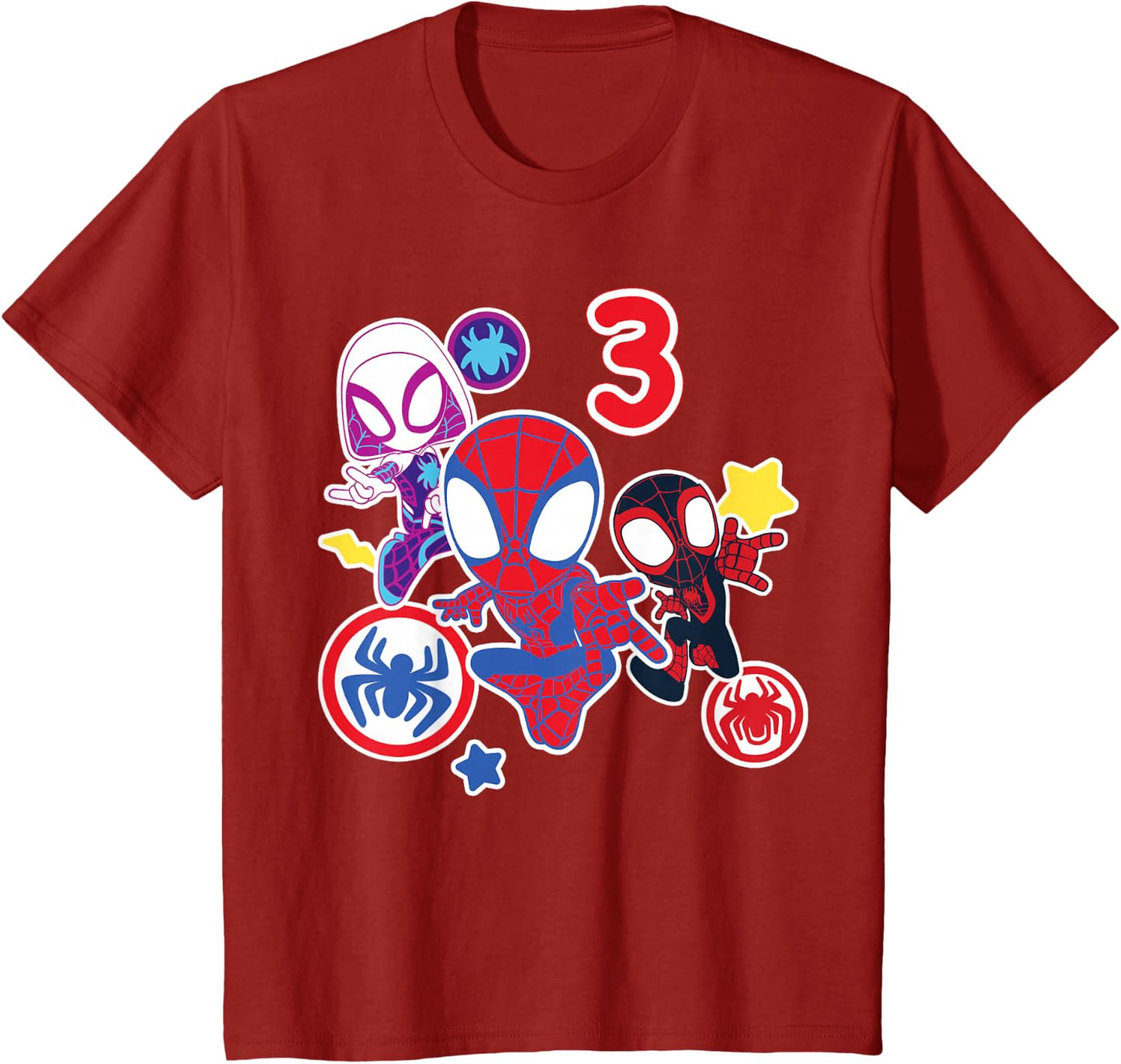Spidey and His Amazing Friends Birthday T-Shirt for 3-Year-Olds | Fun Design & Comfortable Fit