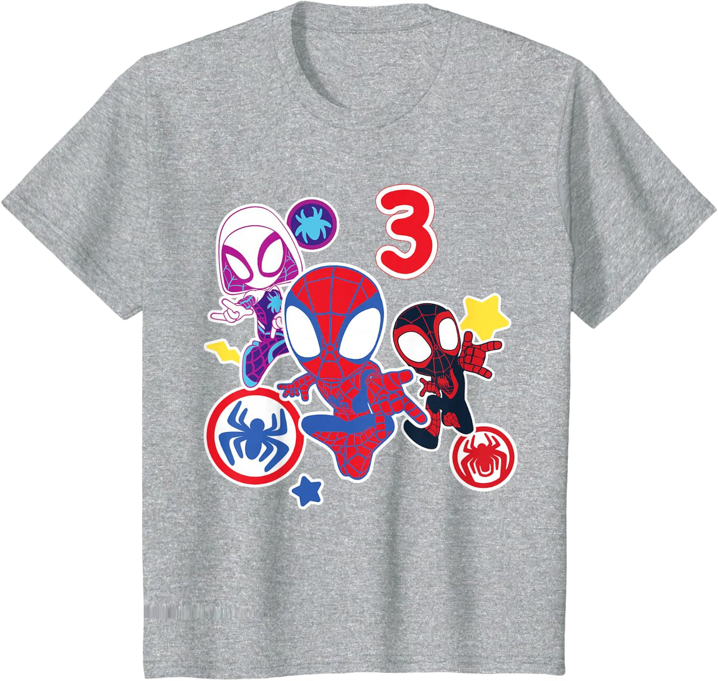 Spidey and His Amazing Friends Birthday T-Shirt for 3-Year-Olds | Fun Design & Comfortable Fit